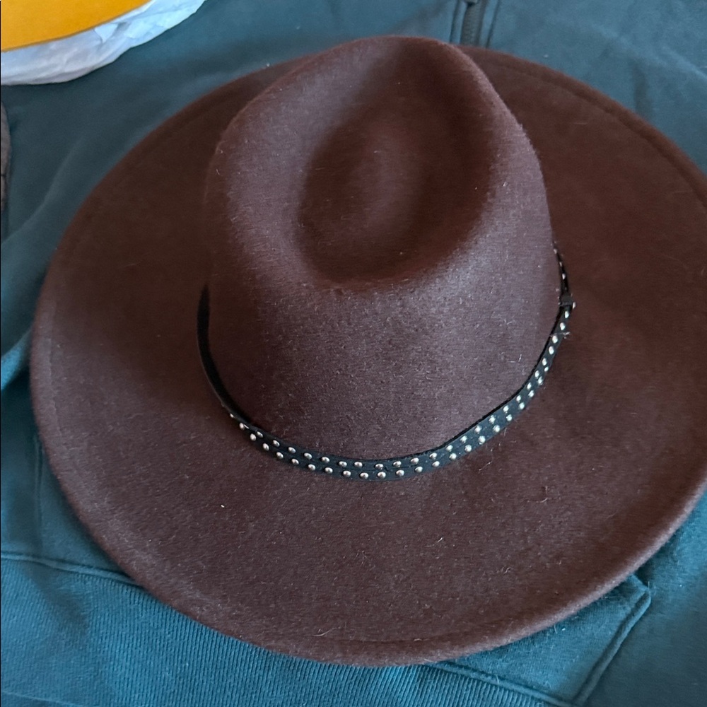 Universal Thread Dark Brown Hat with Studded Band